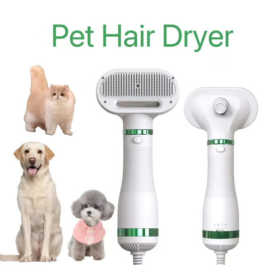 2-in-1 Pet Hair Dryer Low Temperature Low Noise Dog and Cat Grooming Comb Dryer Portable One-click Hair Removal Beauty Dryer